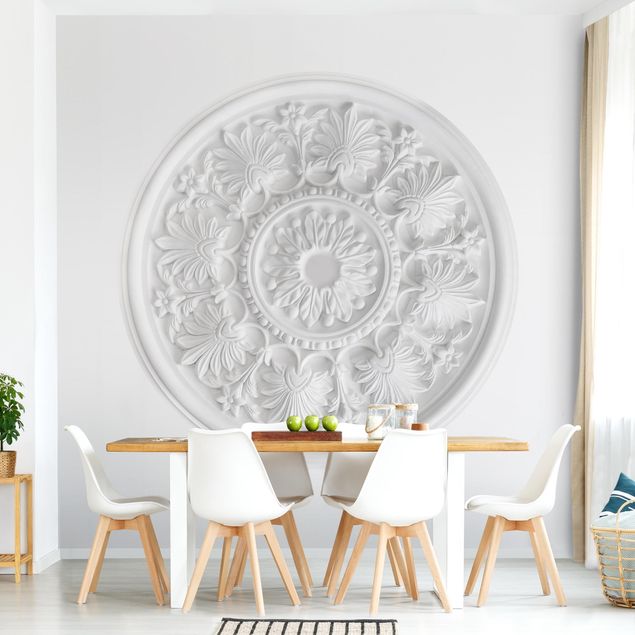 Tapeter dekorationer White Stucco In A Circle