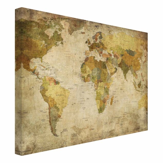 Canvastavlor World Map