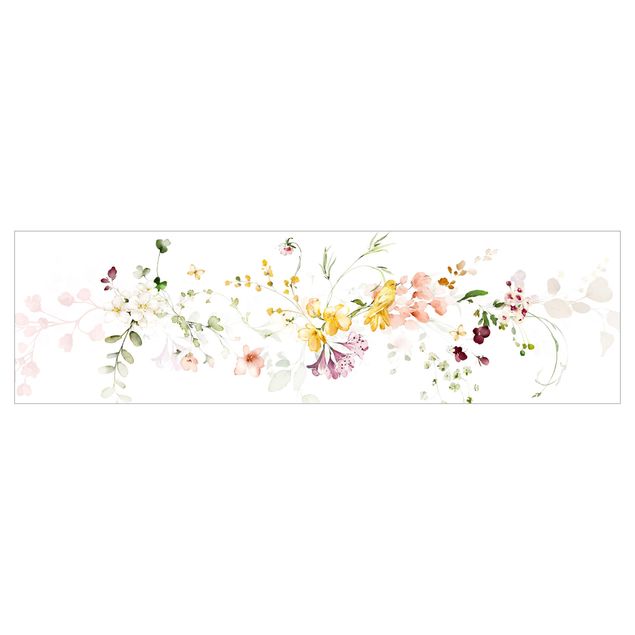 Stänkskydd kök - Wildflower Tendril Watercolour