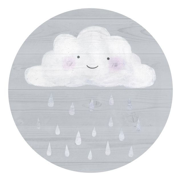 Fototapeter grått Cloud With Silver Raindrops