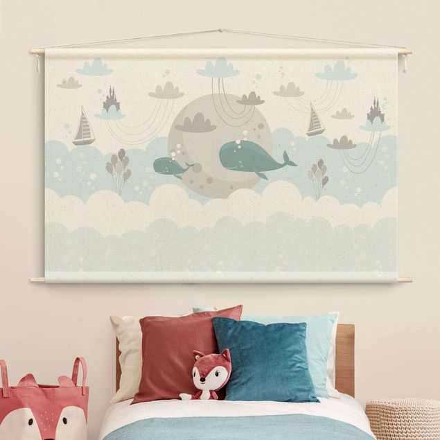 Tavlor fisk Clouds With Whale And Castle