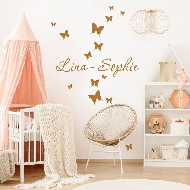 Autocolantes de parede frases Customised text butterfly decor