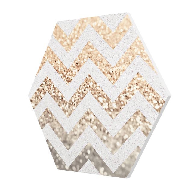 Tavlor Monika Strigel Zigzag Lines With Golden Glitter and Silver